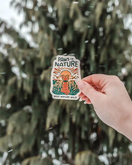 PAWS IN NATURE STICKER