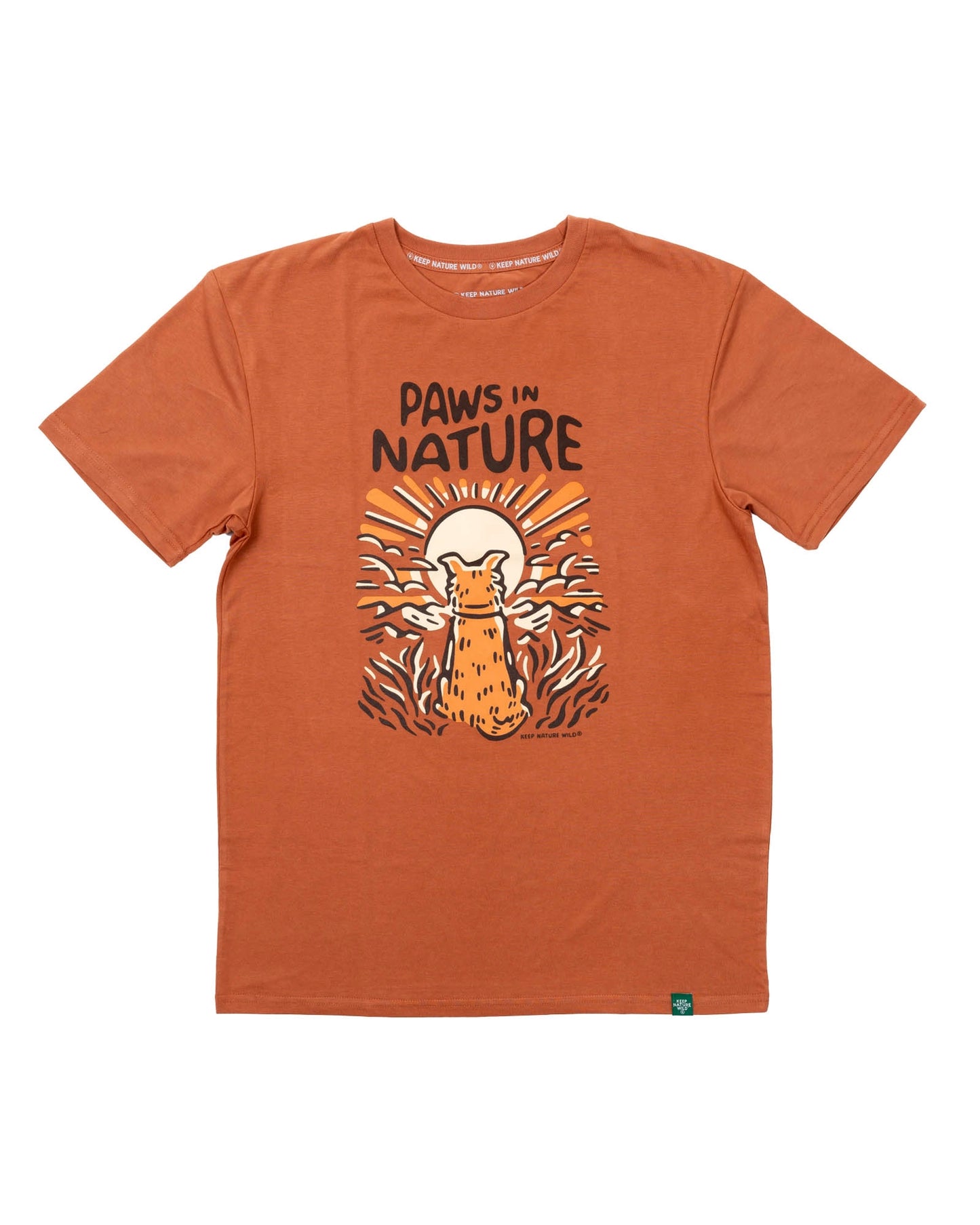 Dog Paws in Nature Unisex Tee | Redwood