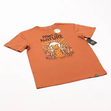 Dog Paws in Nature Unisex Tee | Redwood