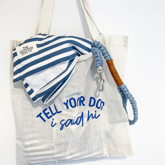 NAUTICAL STRIPE DOG TOWEL