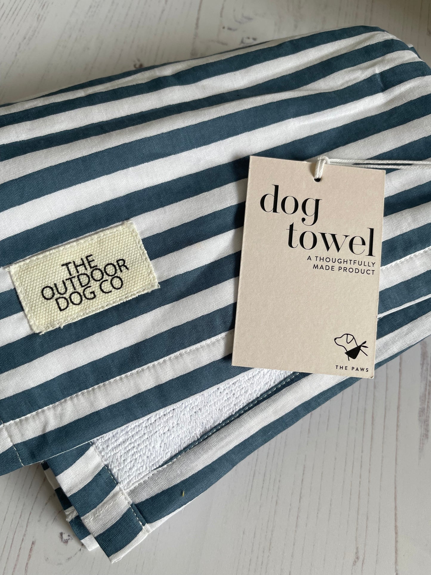 NAUTICAL STRIPE DOG TOWEL