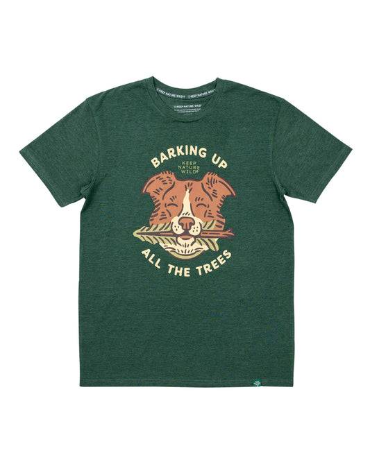 Barking Up All the Trees Unisex Tee | Heather Forest